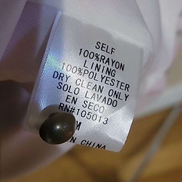 NWT Andree by Unit Floral Print A-Line Sleeveless Pink White Flowy Dress Size M - Picture 11 of 11